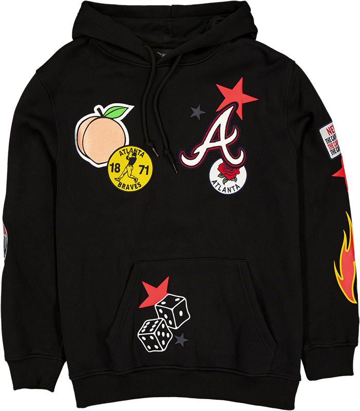 Atlanta Braves Uptown Threads Black Hoodie