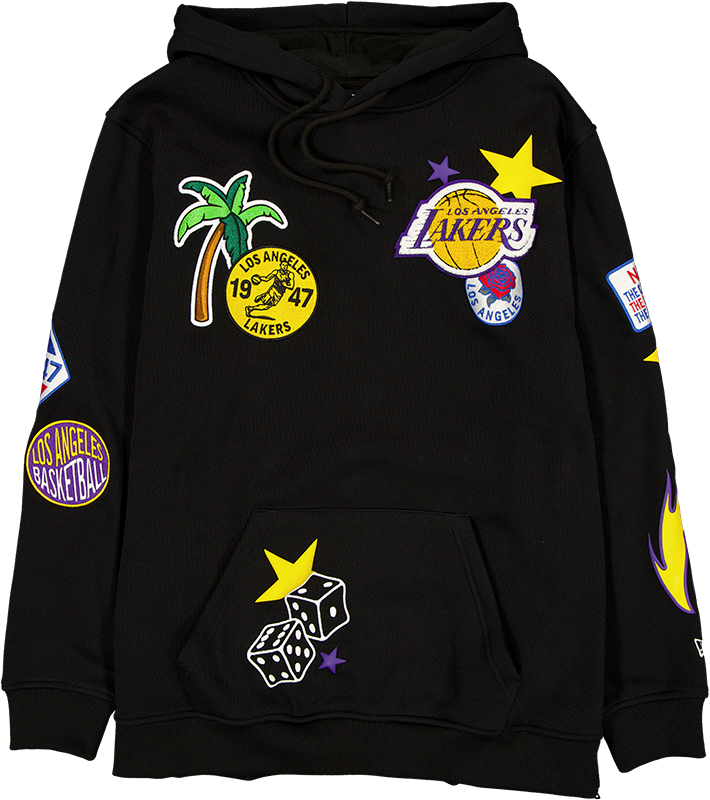 Los Angeles Lakers Uptown Threads Black Hoodie