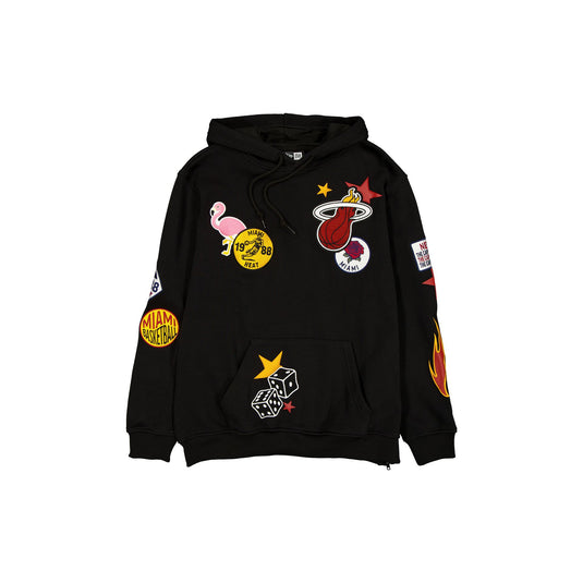 Miami Heat Uptown Threads Black Hoodie - New Era Cap