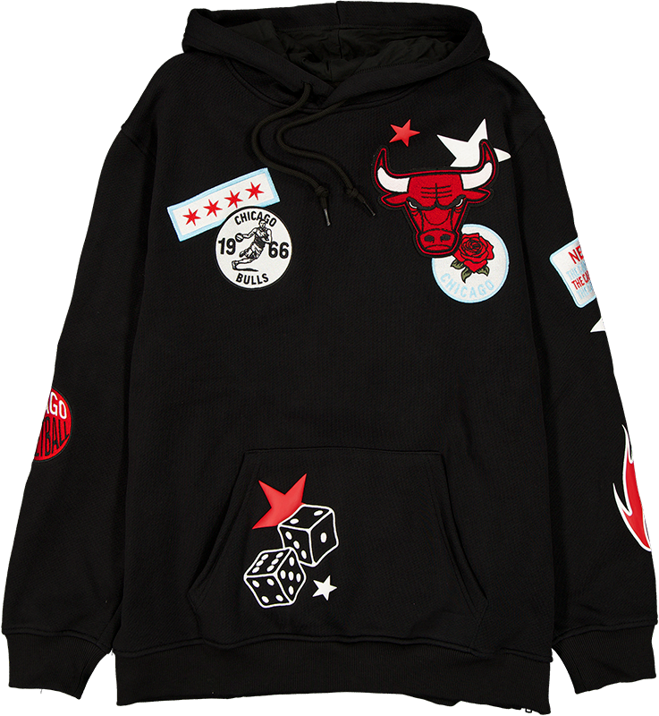 Chicago Bulls Uptown Threads Black Hoodie