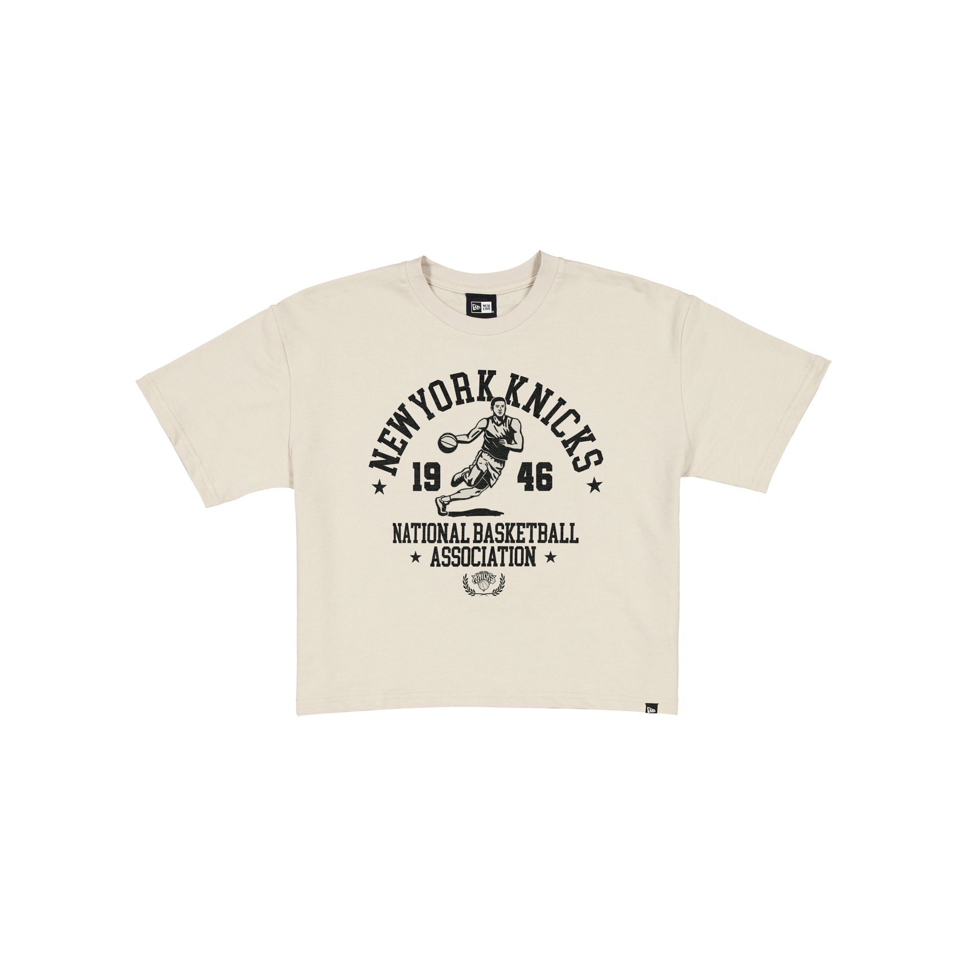 New York Knicks Throwback Prep Stone Women's Cropped T-Shirt