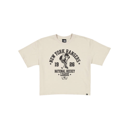 New York Rangers Throwback Prep Stone Women's Cropped T-Shirt - New Era Cap