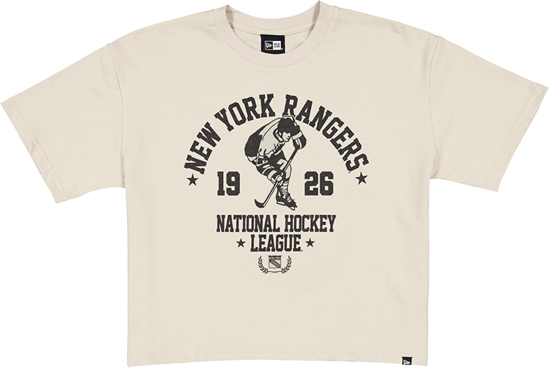 New York Rangers Throwback Prep Stone Women's Cropped T-Shirt