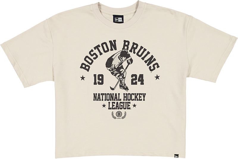 Boston Bruins Throwback Prep Stone Women's Cropped T-Shirt
