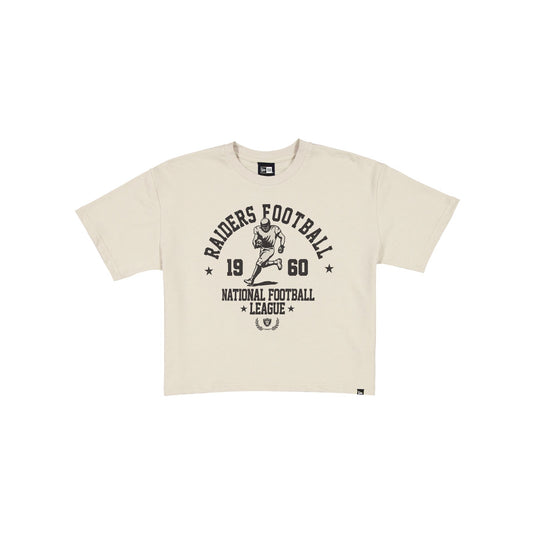 Las Vegas Raiders Throwback Prep Stone Women's Cropped T-Shirt - New Era Cap