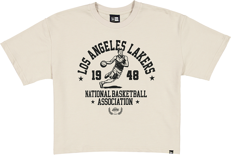 Los Angeles Lakers Throwback Prep Stone Women's Cropped T-Shirt