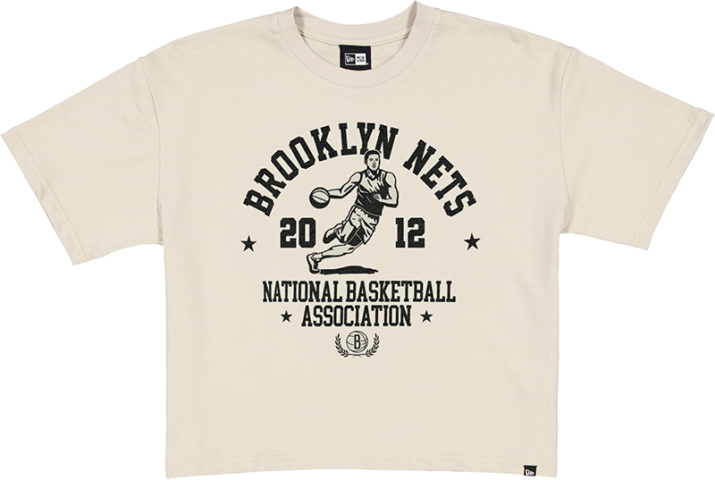 Brooklyn Nets Throwback Prep Stone Women's Cropped T-Shirt