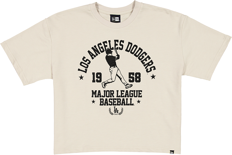Los Angeles Dodgers Throwback Prep Stone Women's Cropped T-Shirt