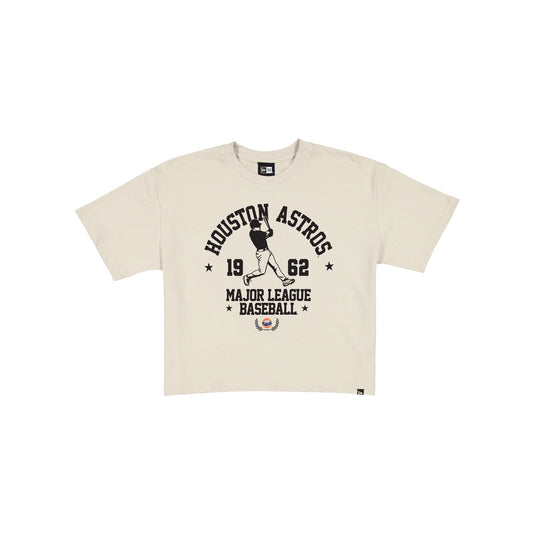 Houston Astros Throwback Prep Stone Women's Cropped T-Shirt - New Era Cap