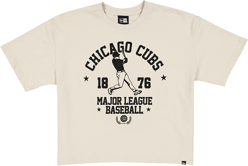 Chicago Cubs Throwback Prep Stone Women's Cropped T-Shirt