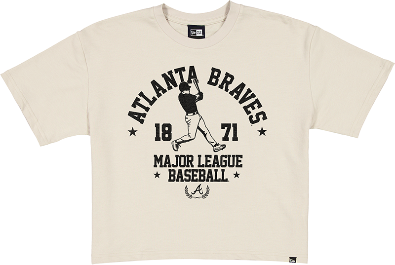 Atlanta Braves Throwback Prep Stone Women's Cropped T-Shirt