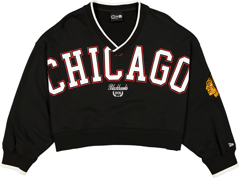 Chicago Blackhawks Throwback Prep Women's Cropped Crewneck