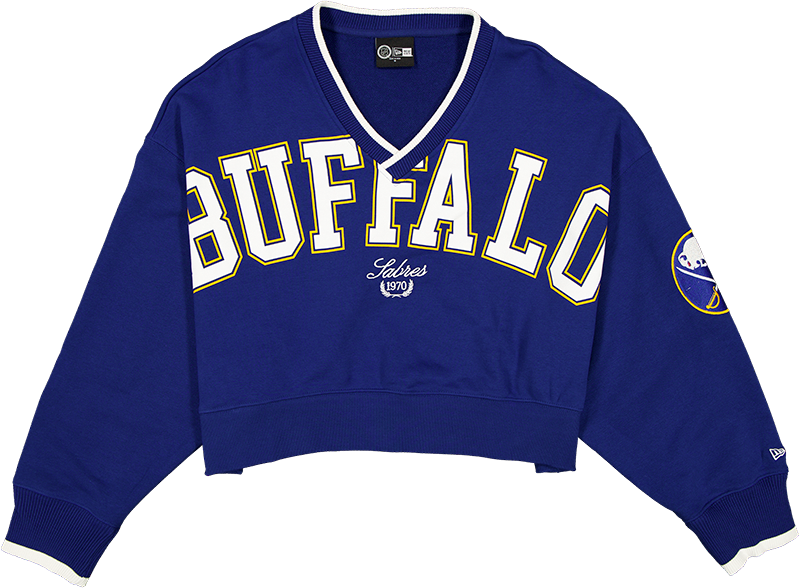 Buffalo Sabres Throwback Prep Women's Cropped Crewneck