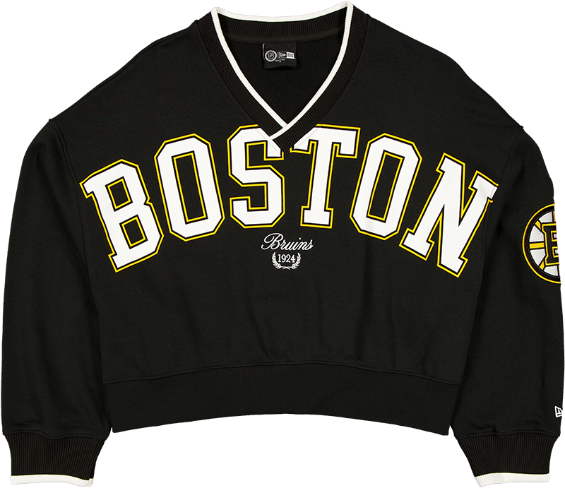 Boston Bruins Throwback Prep Women's Cropped Crewneck