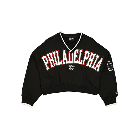 Philadelphia Flyers Throwback Prep Women's Cropped Crewneck - New Era Cap