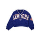 New York Knicks Throwback Prep Women's Cropped Crewneck
