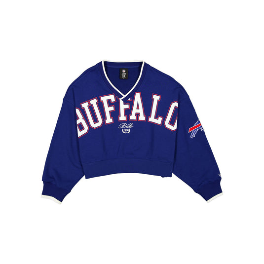 Buffalo Bills Throwback Prep Women's Cropped Crewneck - New Era Cap