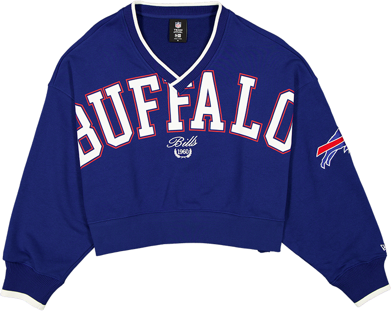 Buffalo Bills Throwback Prep Women's Cropped Crewneck