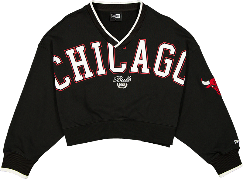 Chicago Bulls Throwback Prep Women's Cropped Crewneck