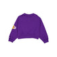 Los Angeles Lakers Throwback Prep Women's Cropped Crewneck