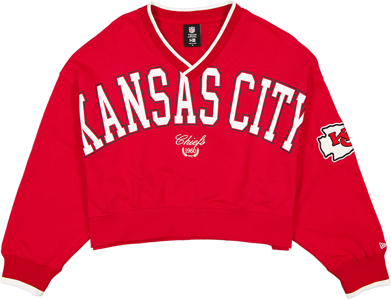 Kansas City Chiefs Throwback Prep Women's Cropped Crewneck