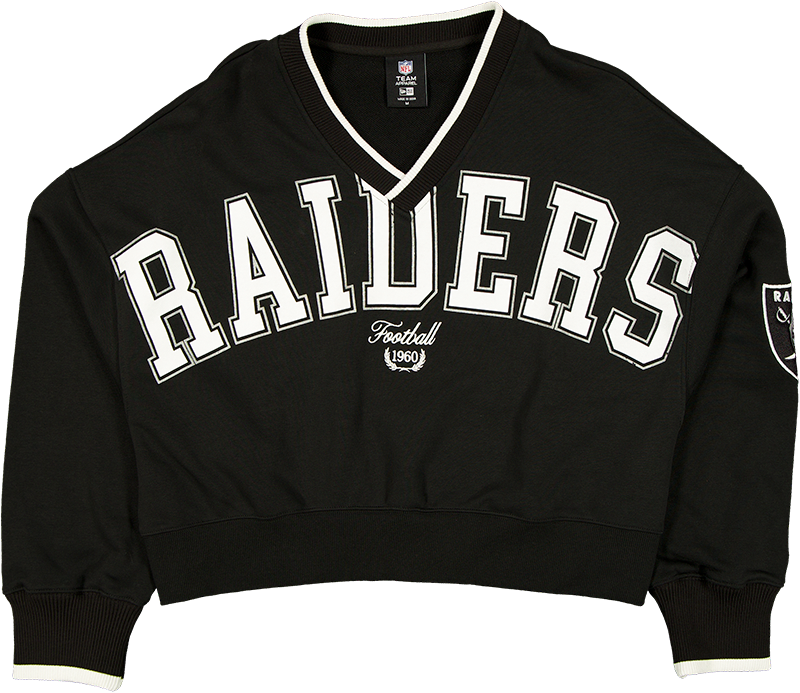 Las Vegas Raiders Throwback Prep Women's Cropped Crewneck
