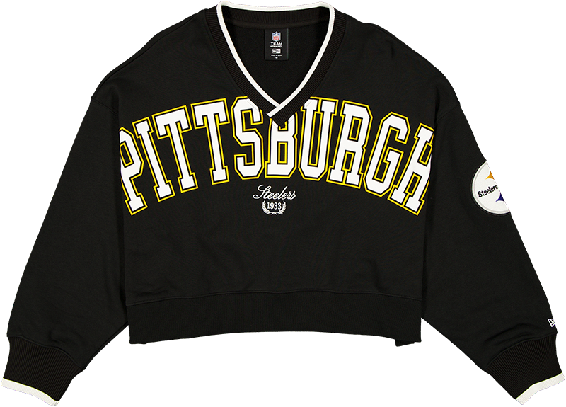 Pittsburgh Steelers Throwback Prep Women's Cropped Crewneck