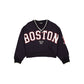 Boston Red Sox Throwback Prep Women's Cropped Crewneck