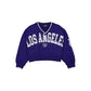Los Angeles Dodgers Throwback Prep Women's Cropped Crewneck