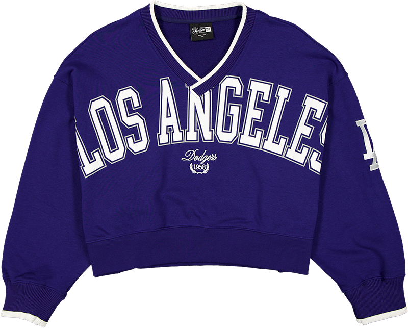 Los Angeles Dodgers Throwback Prep Women's Cropped Crewneck