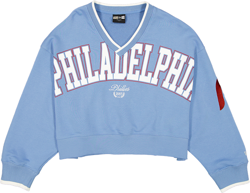 Philadelphia Phillies Throwback Prep Women's Cropped Crewneck