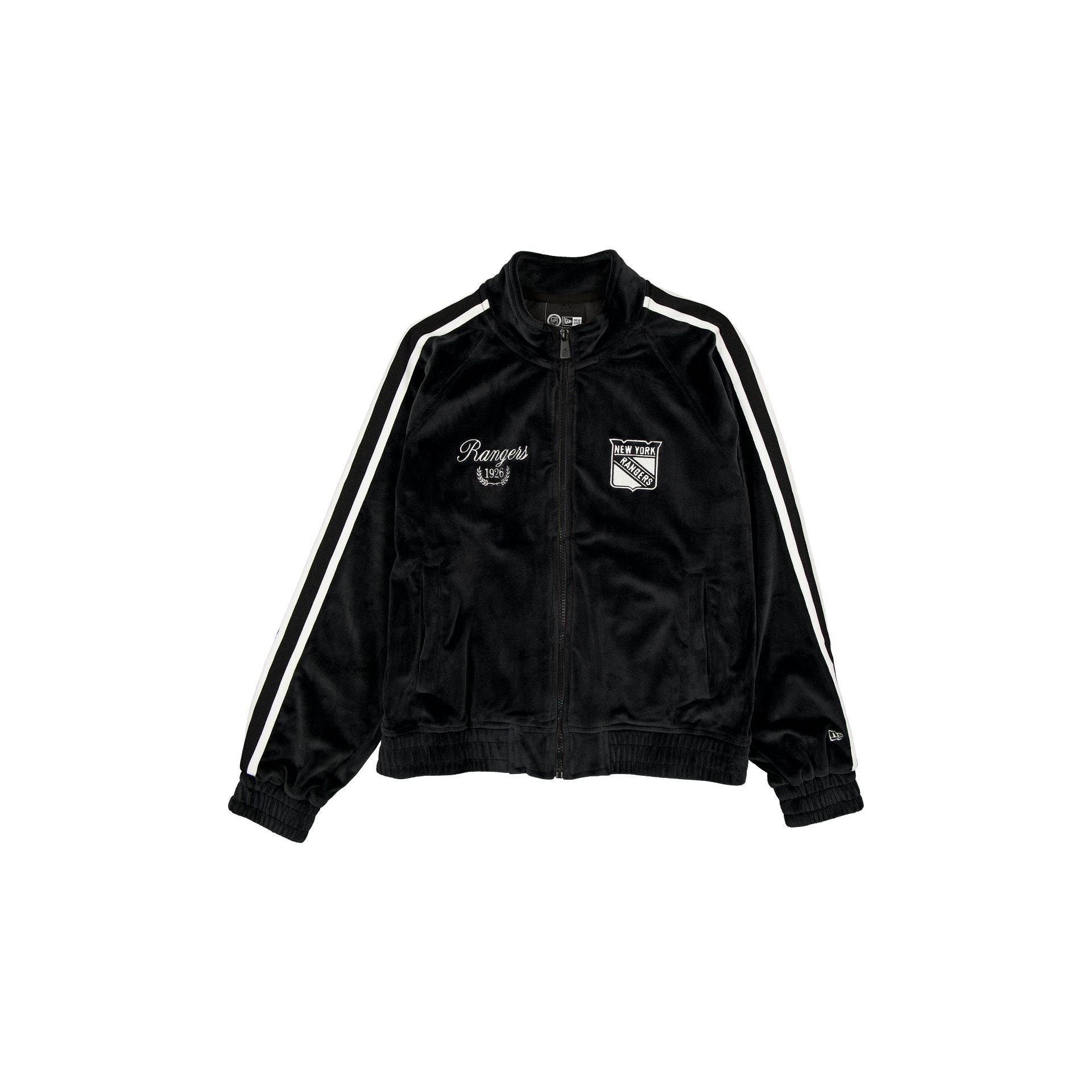 New York Rangers Throwback Prep Black Women's Track Jacket