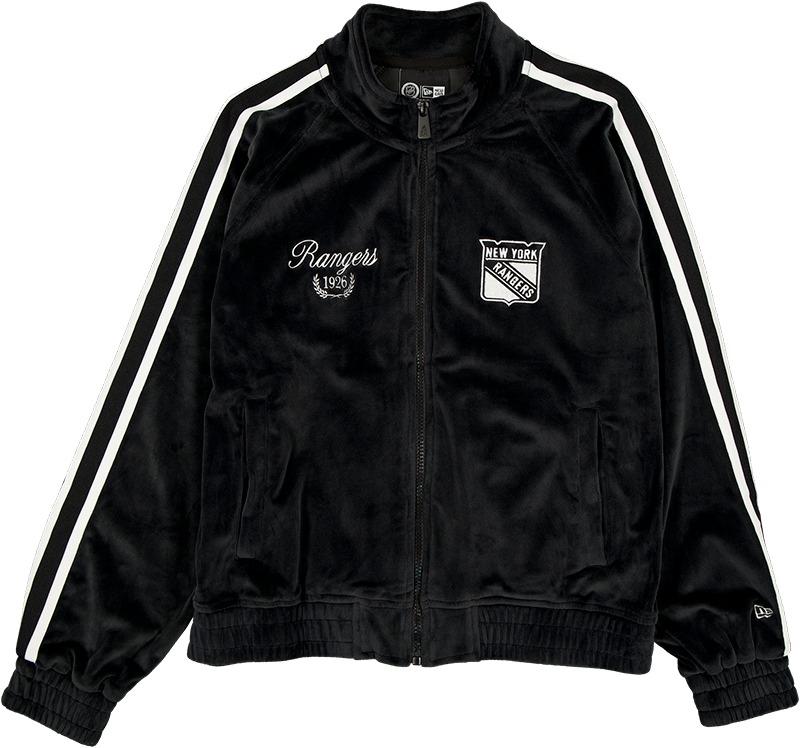 New York Rangers Throwback Prep Black Women's Track Jacket