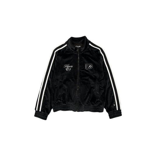 Philadelphia Flyers Throwback Prep Black Women's Track Jacket - New Era Cap
