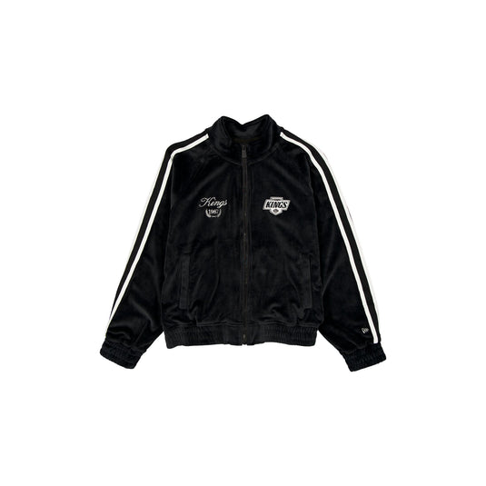 Los Angeles Kings Throwback Prep Black Women's Track Jacket - New Era Cap