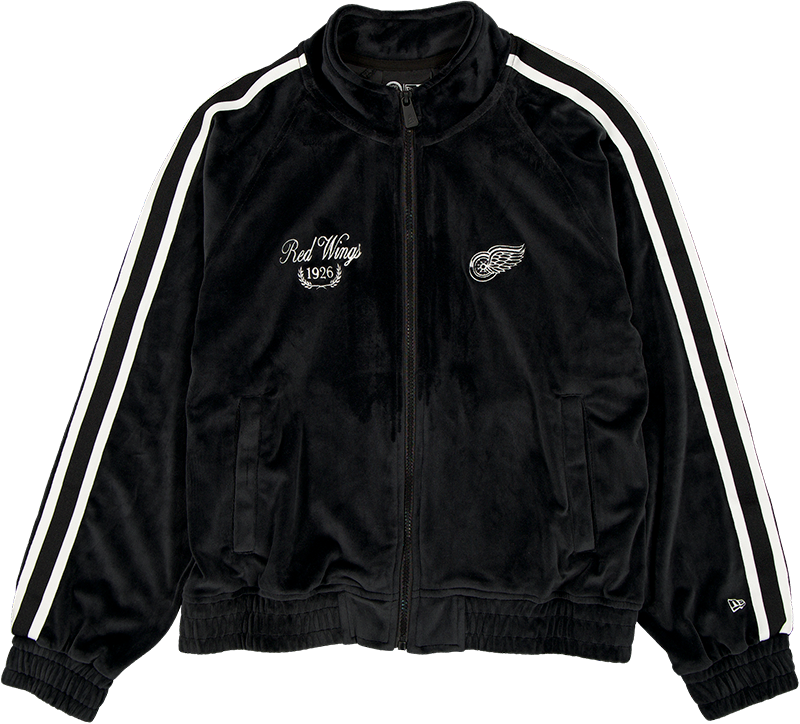 Detroit Red Wings Throwback Prep Black Women's Track Jacket