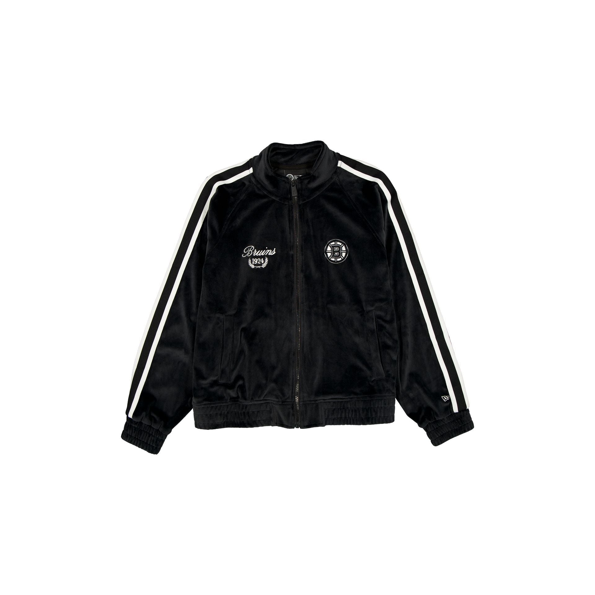 Boston Bruins Throwback Prep Black Women's Track Jacket