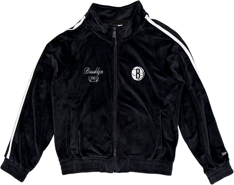 Brooklyn Nets Throwback Prep Black Women's Track Jacket