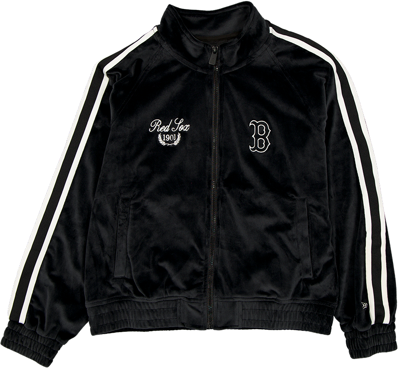 Boston Red Sox Throwback Prep Black Women's Track Jacket