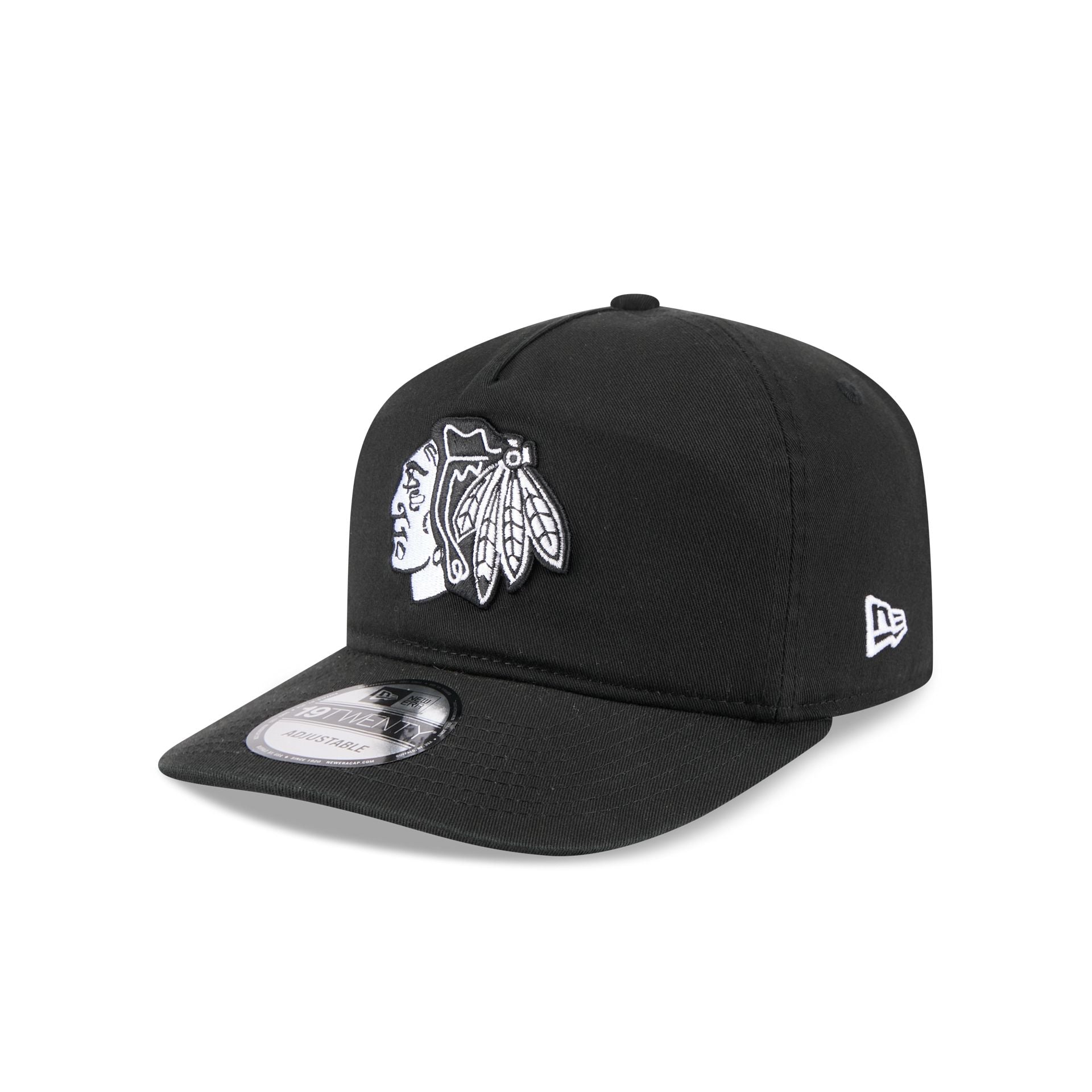 Chicago Blackhawks Black and White 19TWENTY Snapback Hat – New Era Cap