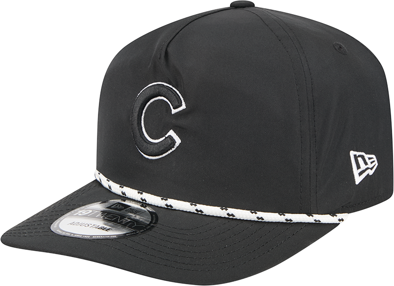 Chicago Cubs Black and White Rope 19TWENTY Snapback Hat