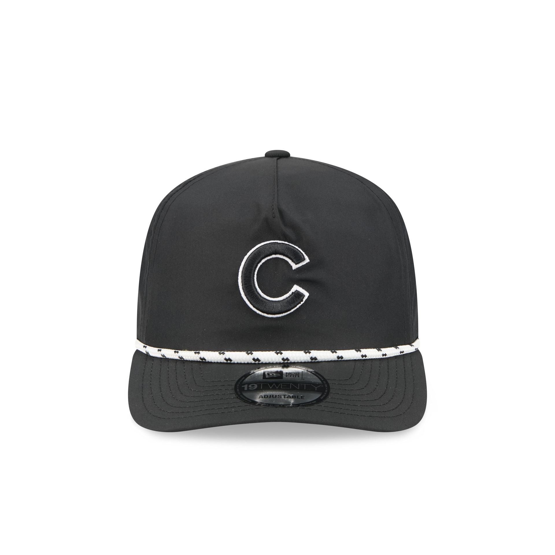 Chicago Cubs Black and White Rope 19TWENTY Snapback Hat