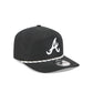 Atlanta Braves Black and White Rope 19TWENTY Snapback Hat