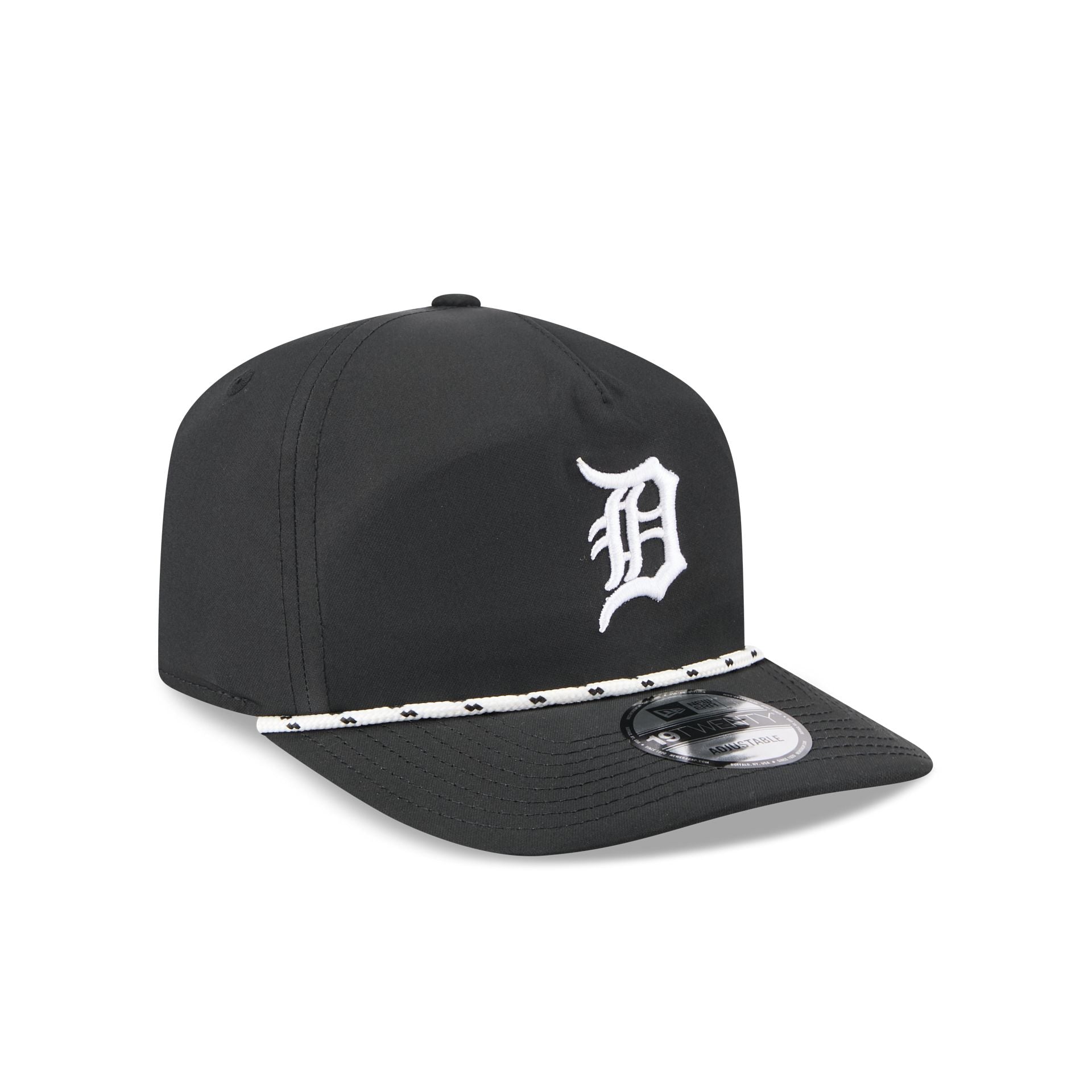 Detroit Tigers Black and White Rope 19TWENTY Snapback Hat