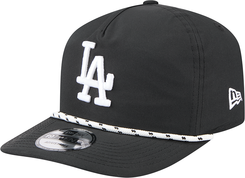 Los Angeles Dodgers Black and White Rope 19TWENTY Snapback Hat