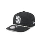 San Diego Padres Black and White Rope 19TWENTY Snapback Hat