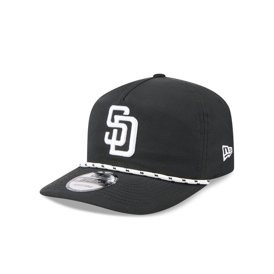 San Diego Padres Black and White Rope 19TWENTY Snapback Hat - New Era Cap