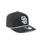 San Diego Padres Black and White Rope 19TWENTY Snapback Hat