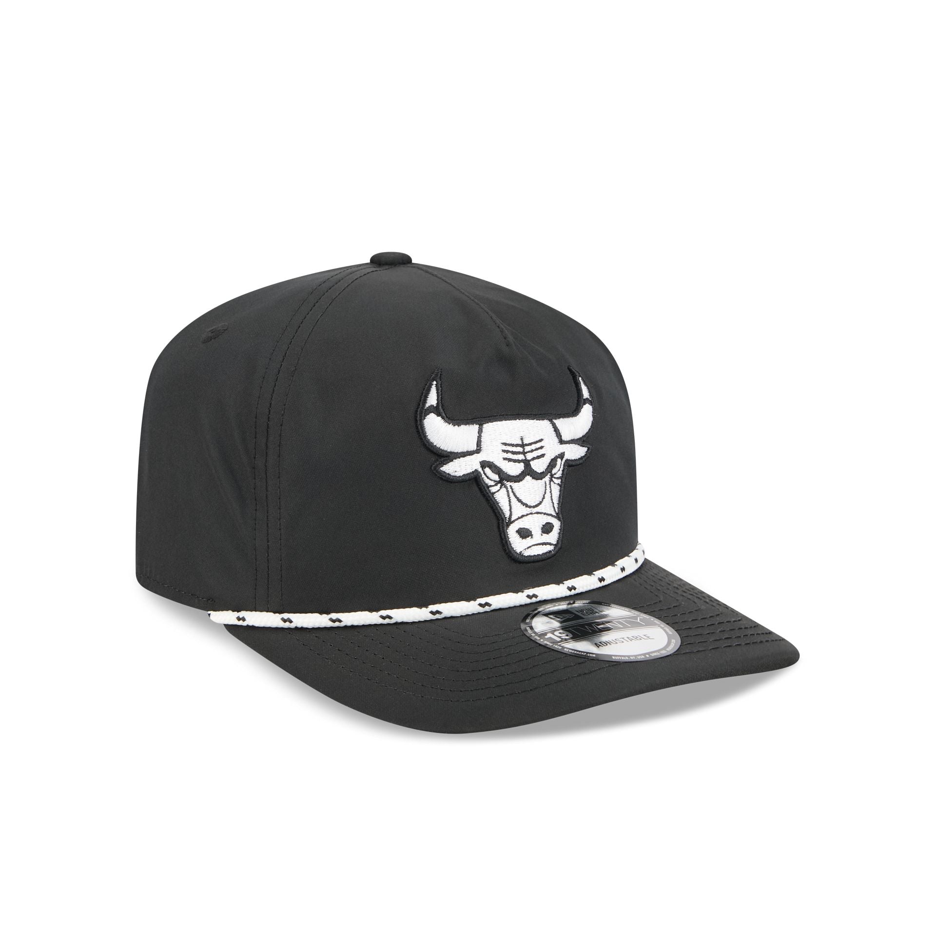 Chicago Bulls Black and White Rope 19TWENTY Snapback Hat