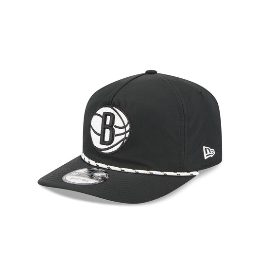 Brooklyn Nets Black and White Rope 19TWENTY Snapback Hat - New Era Cap